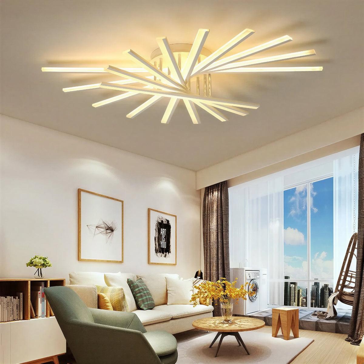 Lampada da soffitto moderna minimalista nordica a montaggio flush con design a esplosione di stelle