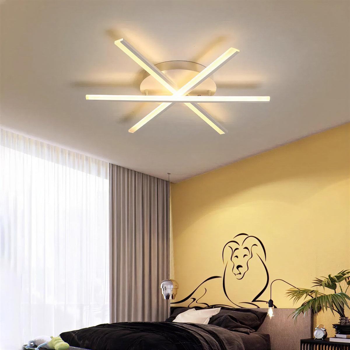 Lampada da soffitto moderna minimalista nordica a montaggio flush con design a esplosione di stelle