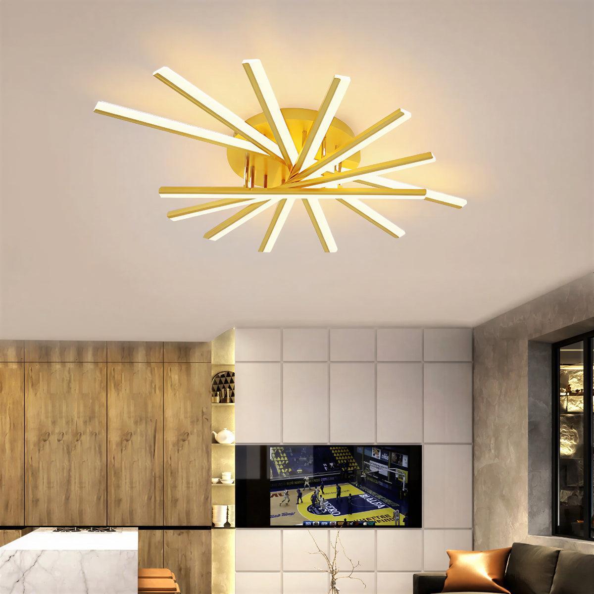 Lampada da soffitto moderna minimalista nordica a montaggio flush con design a esplosione di stelle