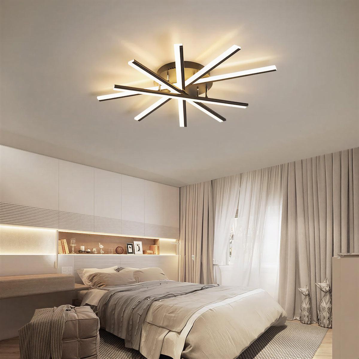 Lampada da soffitto moderna minimalista nordica a montaggio flush con design a esplosione di stelle