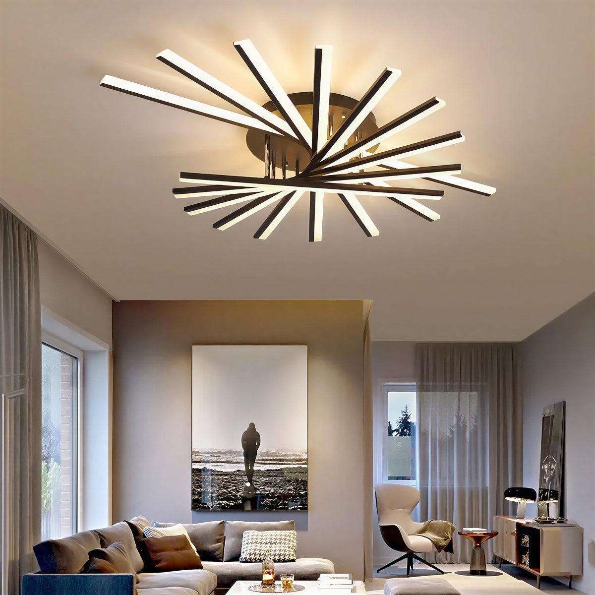 Lampada da soffitto moderna minimalista nordica a montaggio flush con design a esplosione di stelle