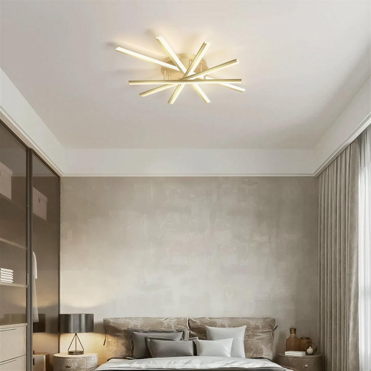 Lampada da soffitto moderna minimalista nordica a montaggio flush con design a esplosione di stelle