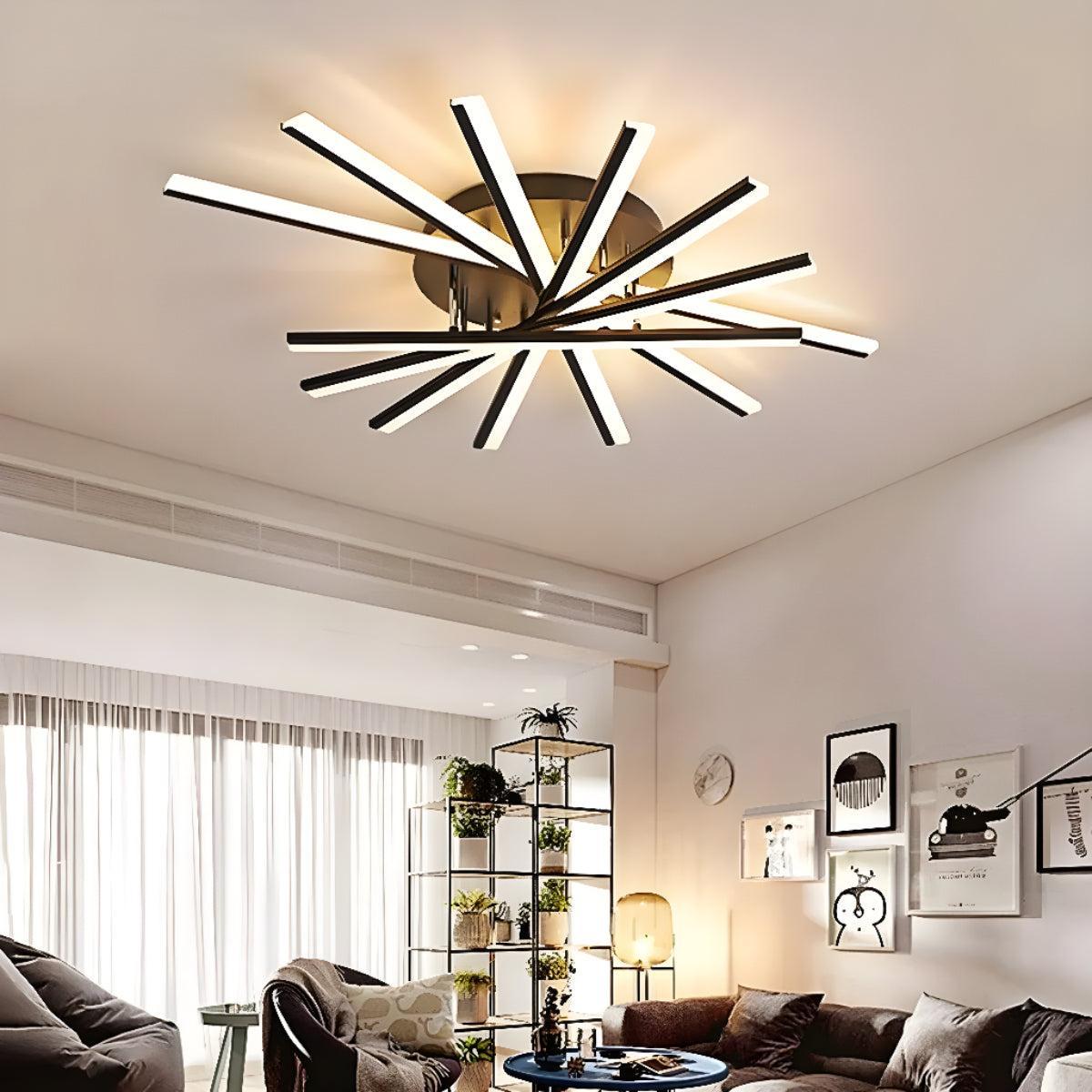 Lampada da soffitto moderna minimalista nordica a montaggio flush con design a esplosione di stelle