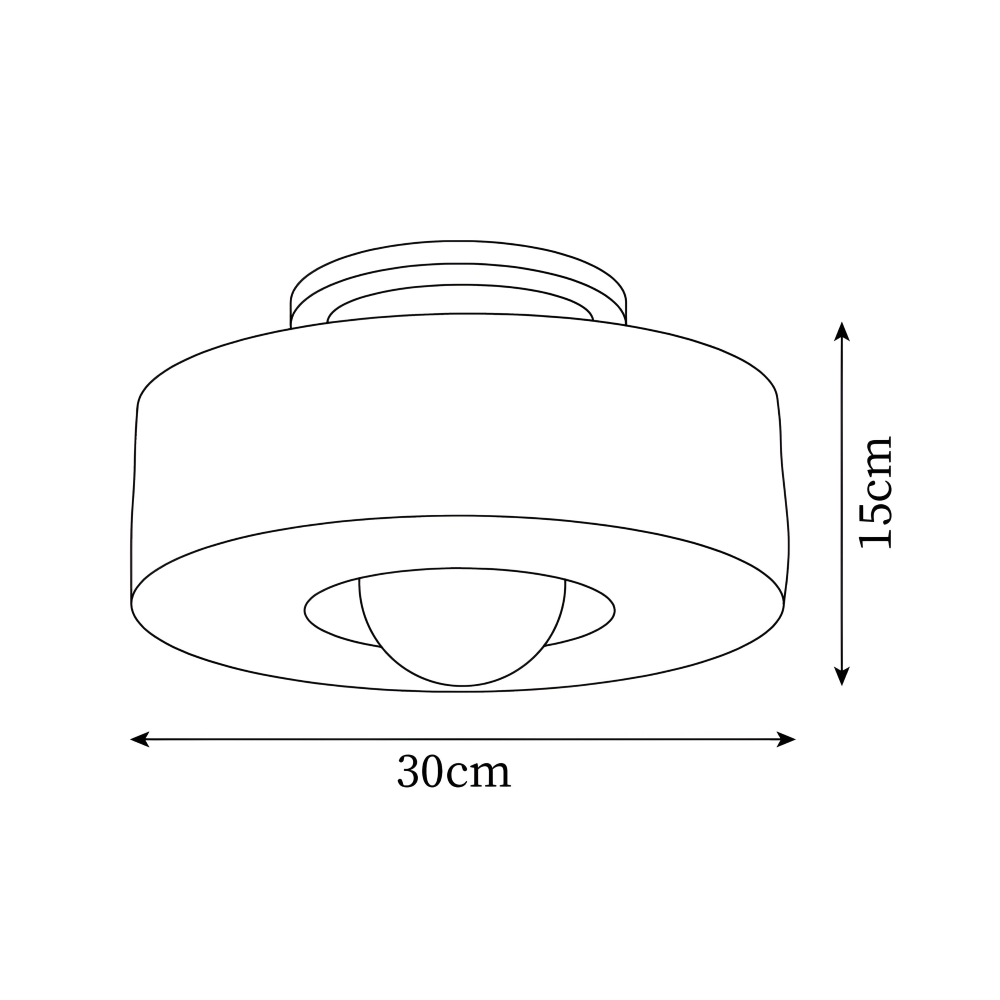 HaloResin – Lampada da soffitto moderna rotonda in vetro e resina