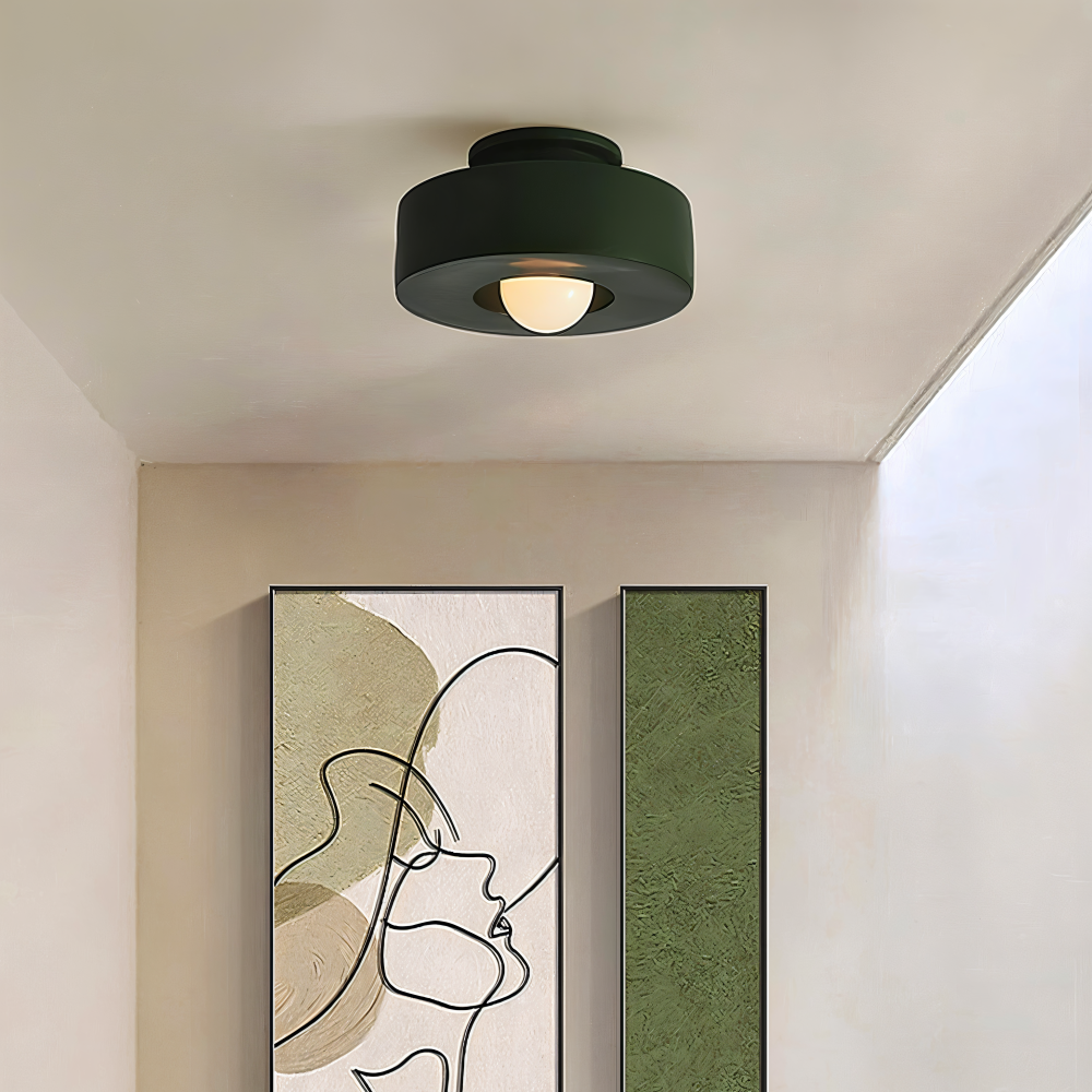 HaloResin – Lampada da soffitto moderna rotonda in vetro e resina