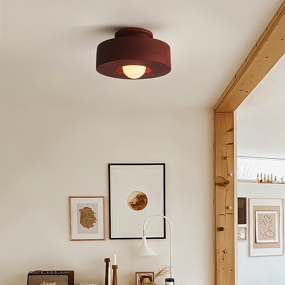 HaloResin – Lampada da soffitto moderna rotonda in vetro e resina