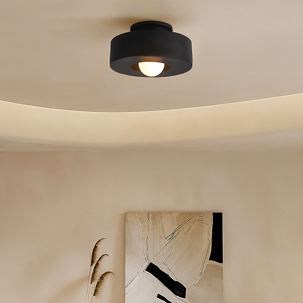 HaloResin – Lampada da soffitto moderna rotonda in vetro e resina