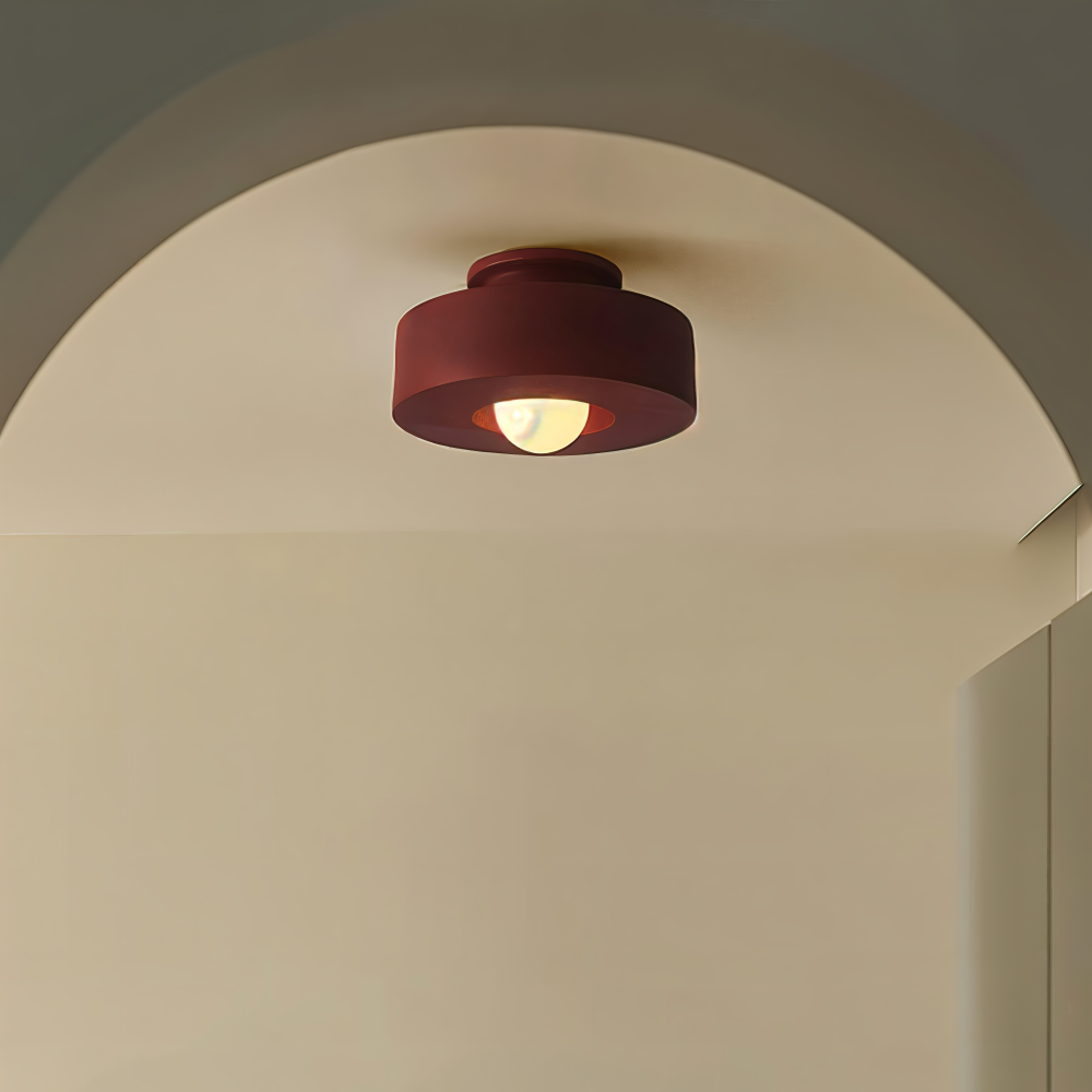 HaloResin – Lampada da soffitto moderna rotonda in vetro e resina