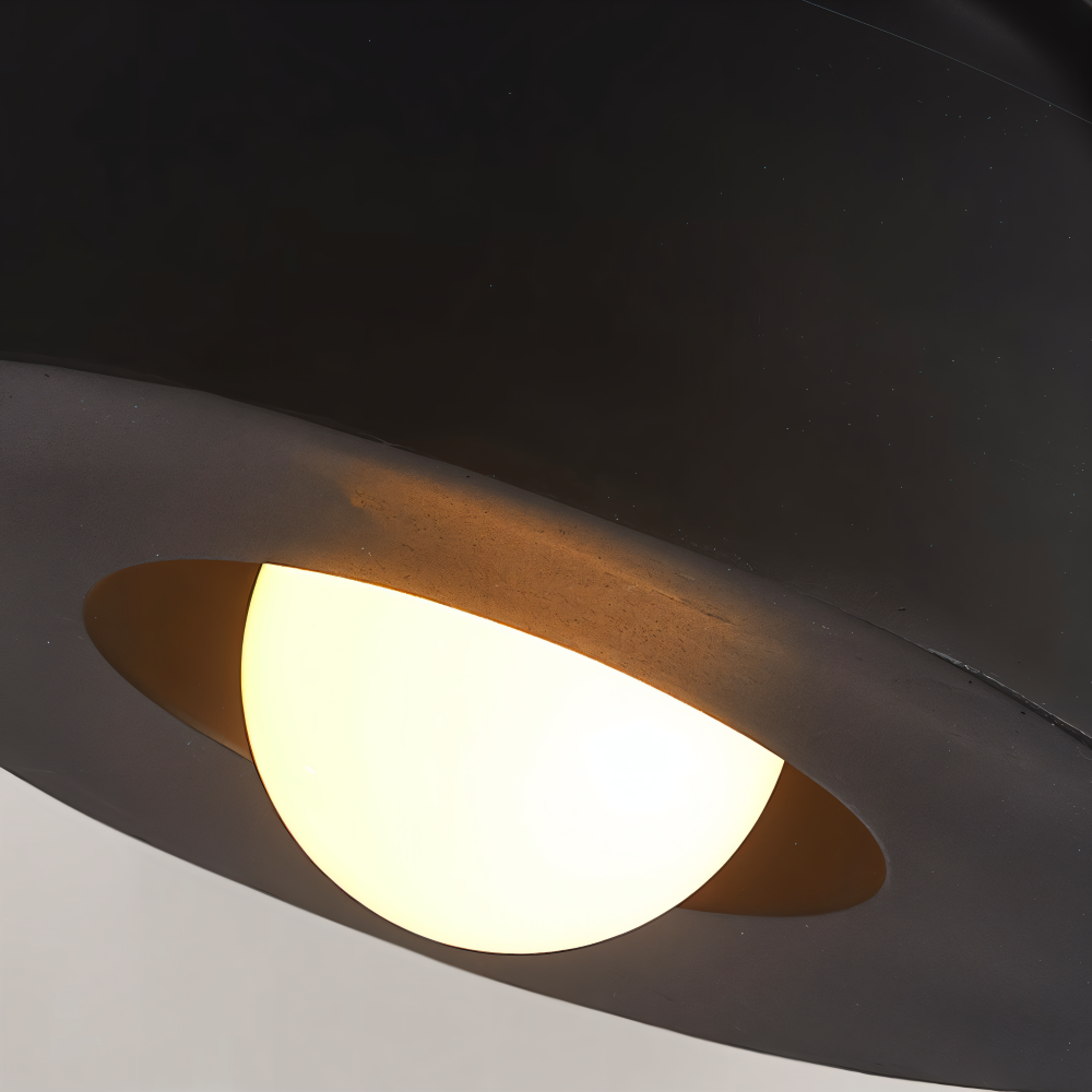 HaloResin – Lampada da soffitto moderna rotonda in vetro e resina