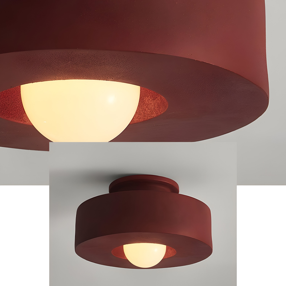 HaloResin – Lampada da soffitto moderna rotonda in vetro e resina
