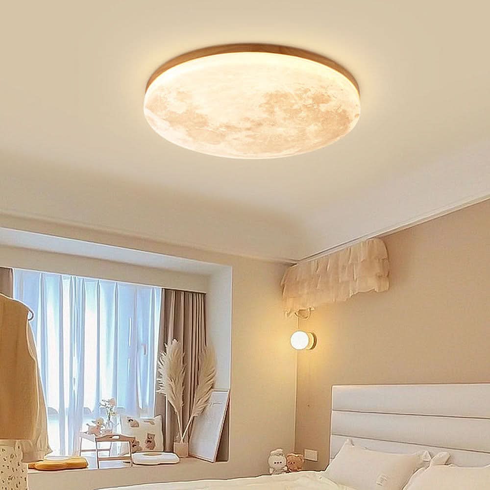 Lampada a soffitto LED ispirata alla luna per interni moderni