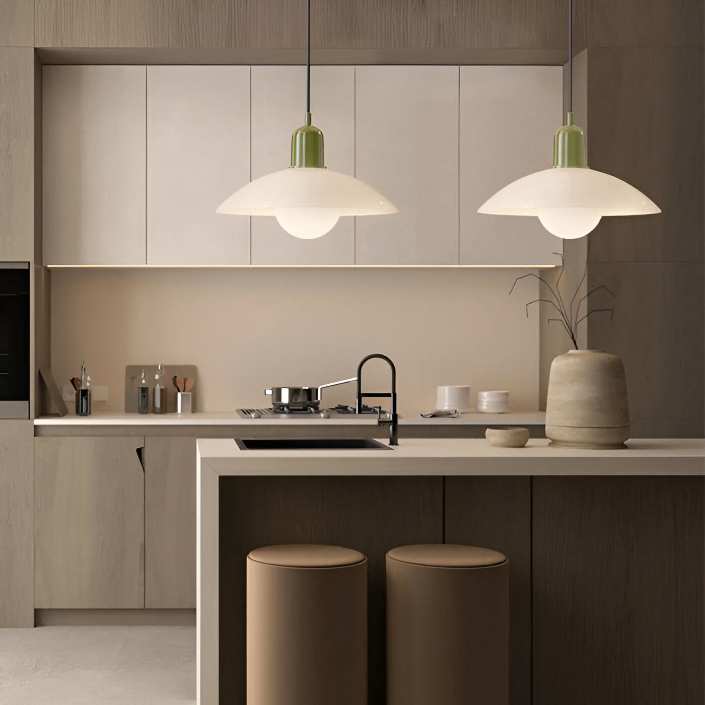 Lampada a Sospensione Modern Macaron Bauhaus – Ombra in Ferro