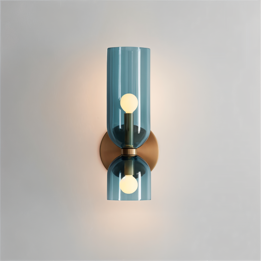 LumoCaps – Lampada da parete moderna in vetro con illuminazione LED Up & Down