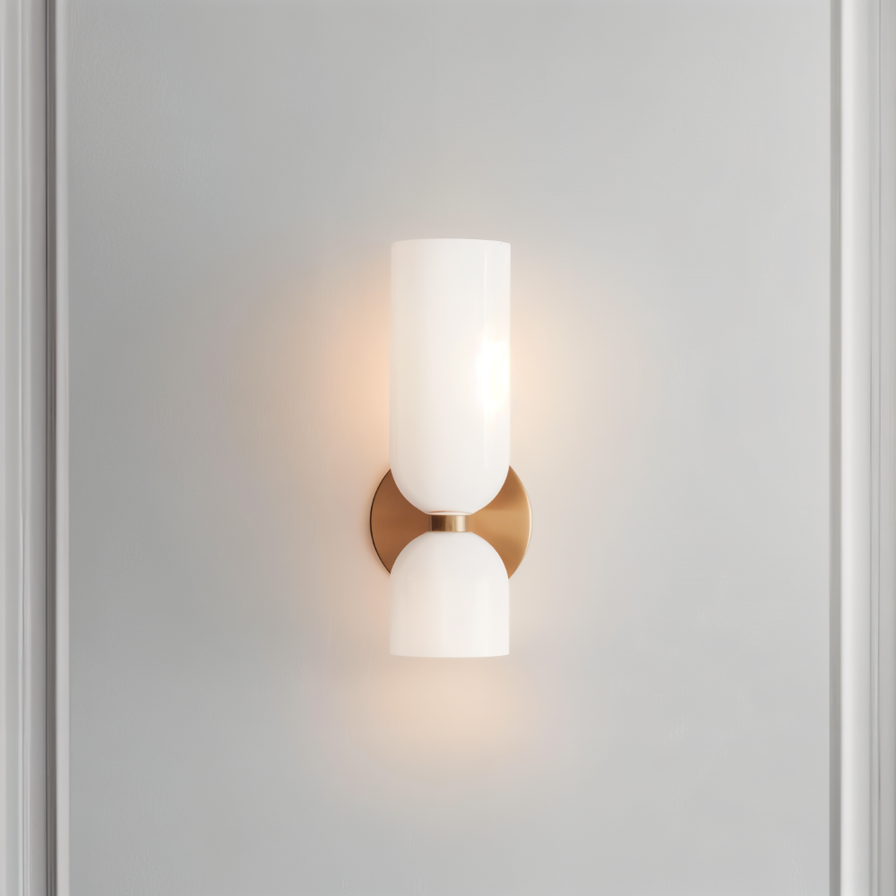 LumoCaps – Lampada da parete moderna in vetro con illuminazione LED Up & Down