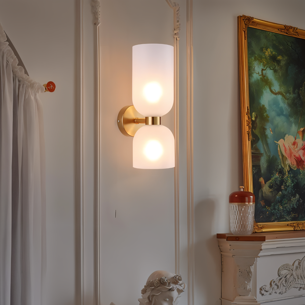 LumoCaps – Lampada da parete moderna in vetro con illuminazione LED Up & Down