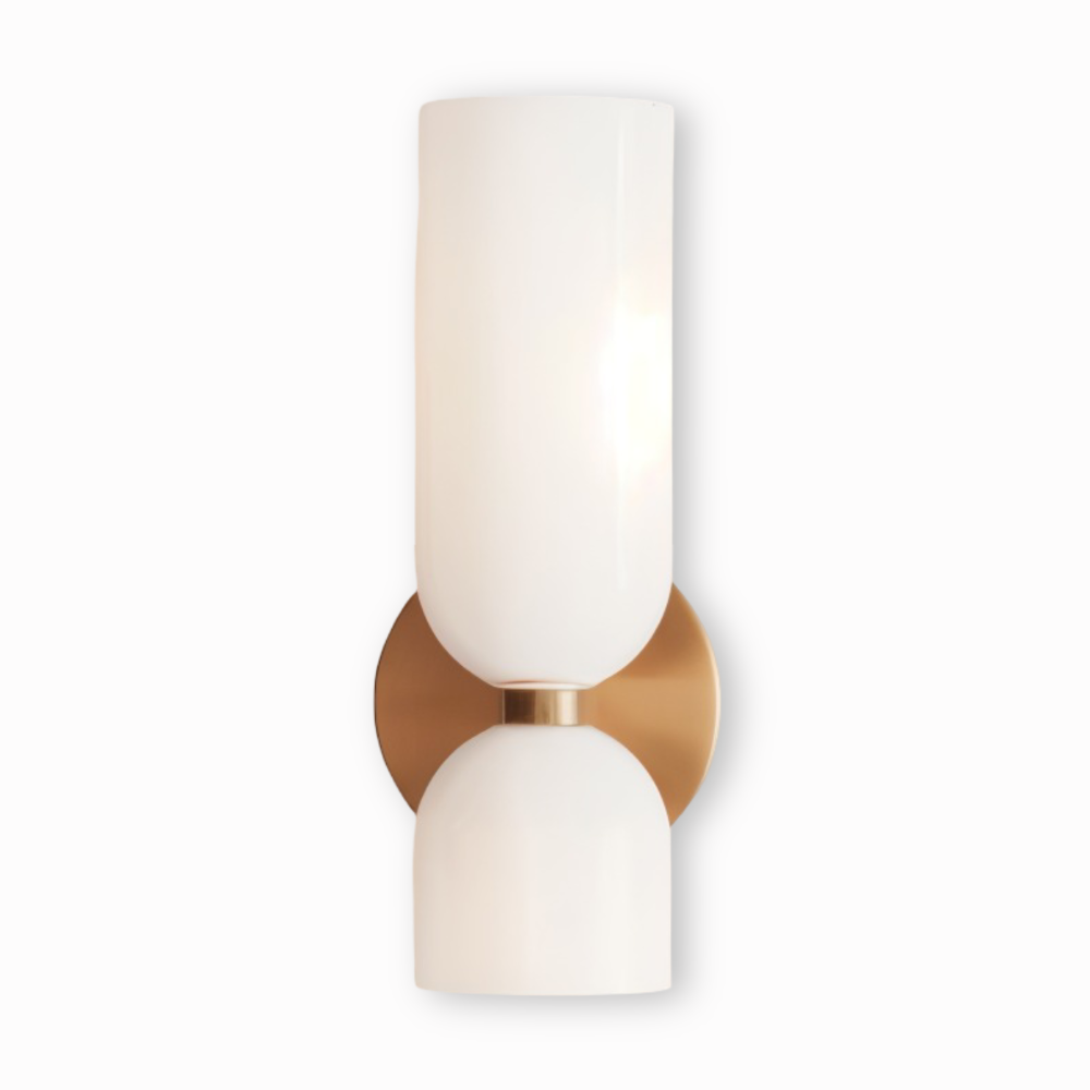 LumoCaps – Lampada da parete moderna in vetro con illuminazione LED Up & Down