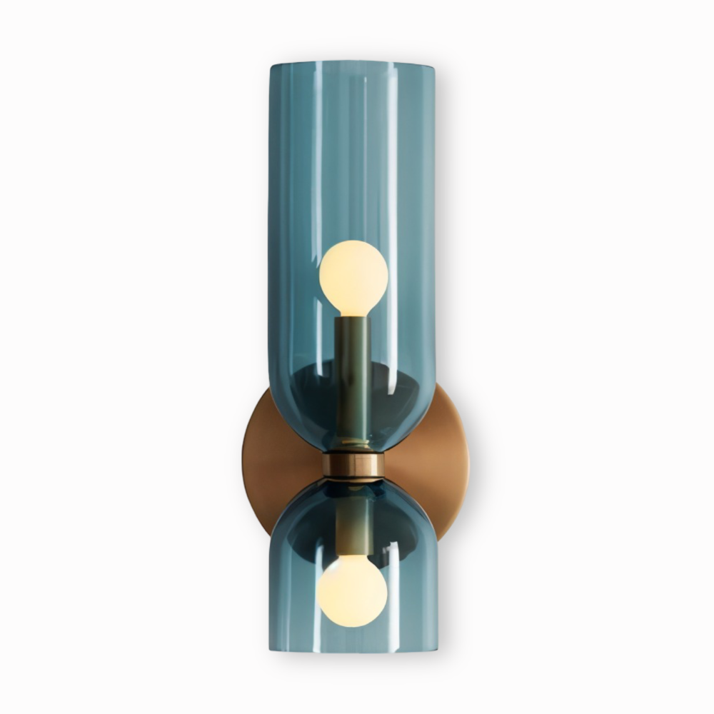 LumoCaps – Lampada da parete moderna in vetro con illuminazione LED Up & Down