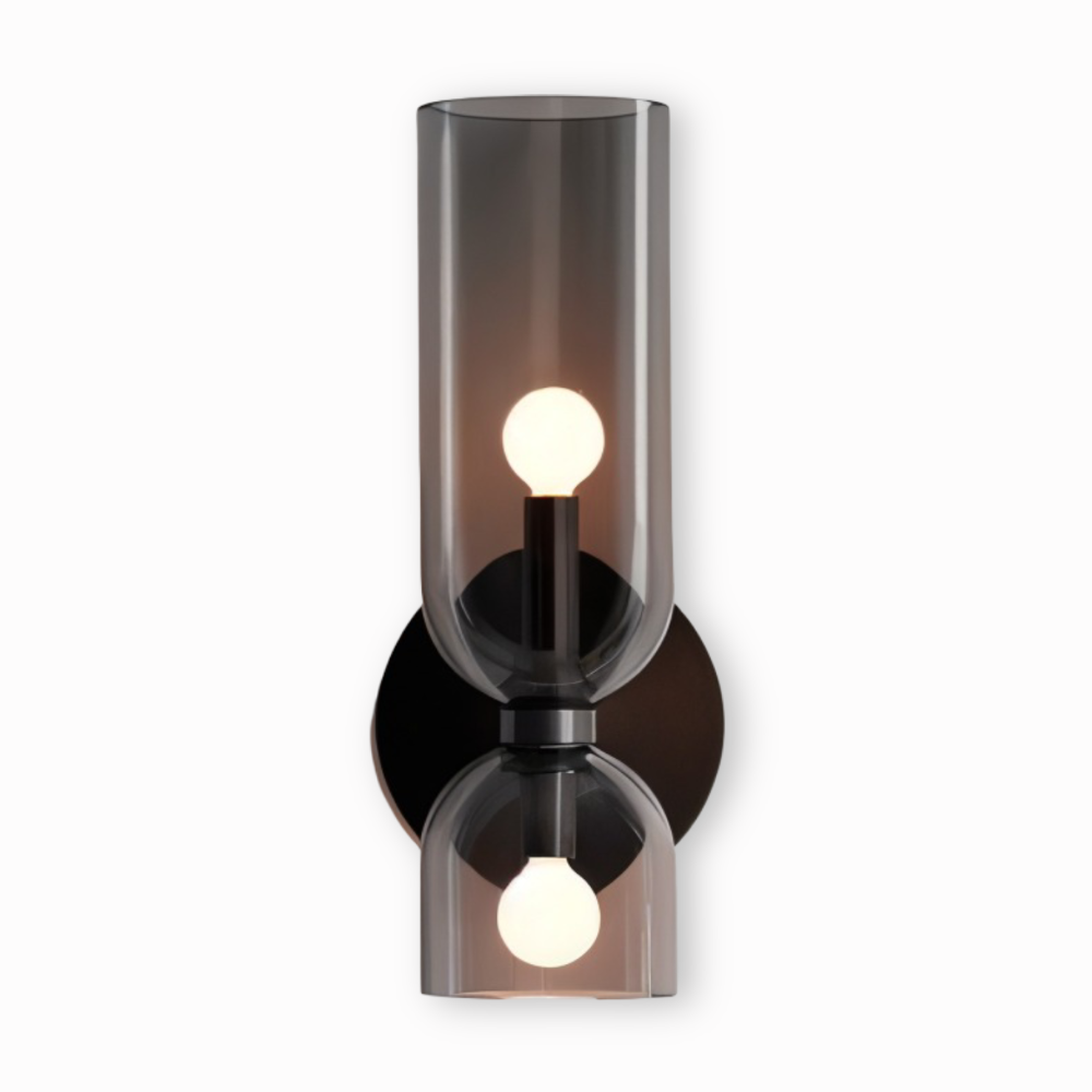 LumoCaps – Lampada da parete moderna in vetro con illuminazione LED Up & Down