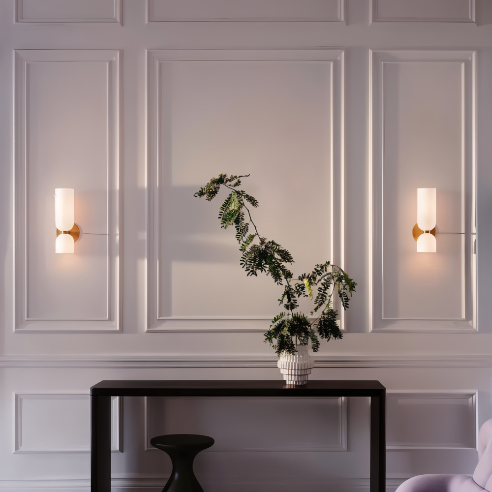 LumoCaps – Lampada da parete moderna in vetro con illuminazione LED Up & Down