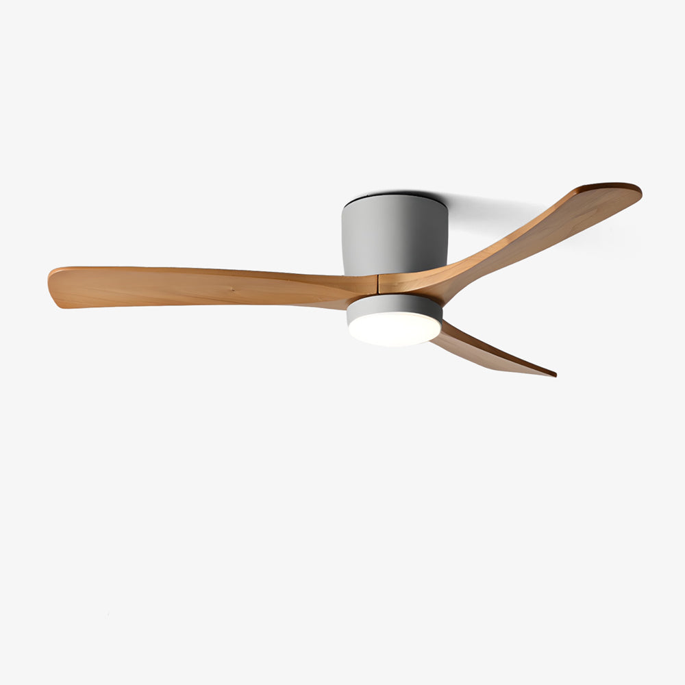 Arvienne | Ventilatore da soffitto in legno nordico con luce LED per camere moderne