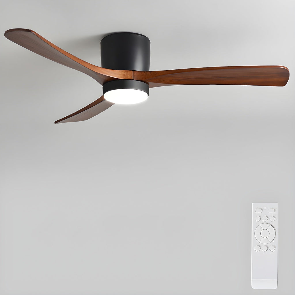 Arvienne | Ventilatore da soffitto in legno nordico con luce LED per camere moderne