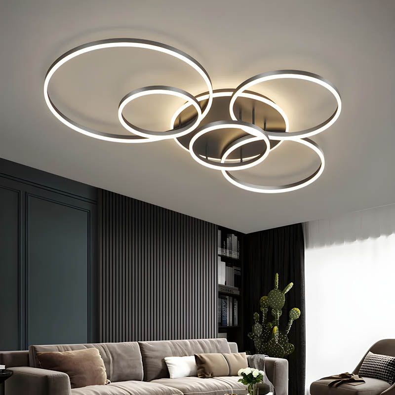 Lampada a Sospensione Rondale Moderna con Regolazione dell'Altezza – Elegante Lampada per Soggiorno e Sala da Pranzo, Illuminazione LED