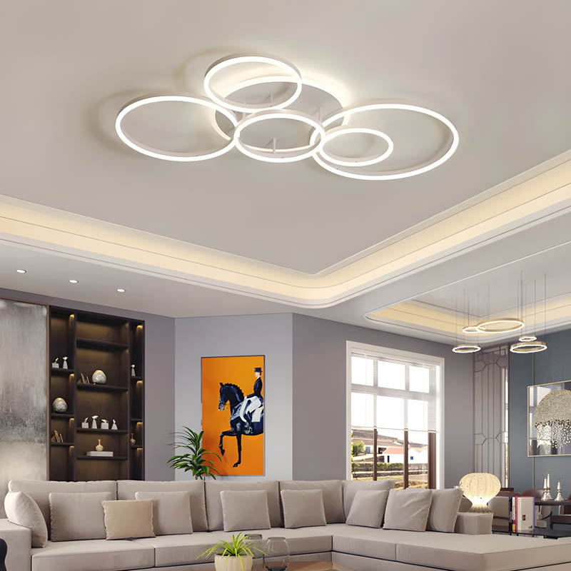 Lampada a Sospensione Rondale Moderna con Regolazione dell'Altezza – Elegante Lampada per Soggiorno e Sala da Pranzo, Illuminazione LED