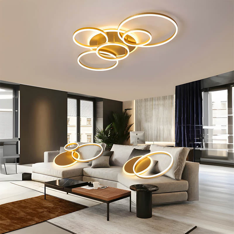Lampada a Sospensione Rondale Moderna con Regolazione dell'Altezza – Elegante Lampada per Soggiorno e Sala da Pranzo, Illuminazione LED