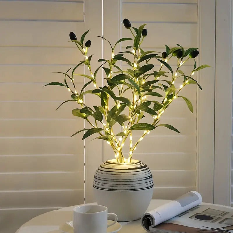 Ramo d'Olivo Illuminato & Decorazione di Fiori di Ciliegio