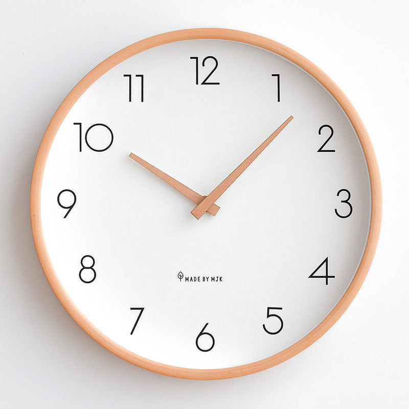 Orologio da muro in legno minimalista nordico