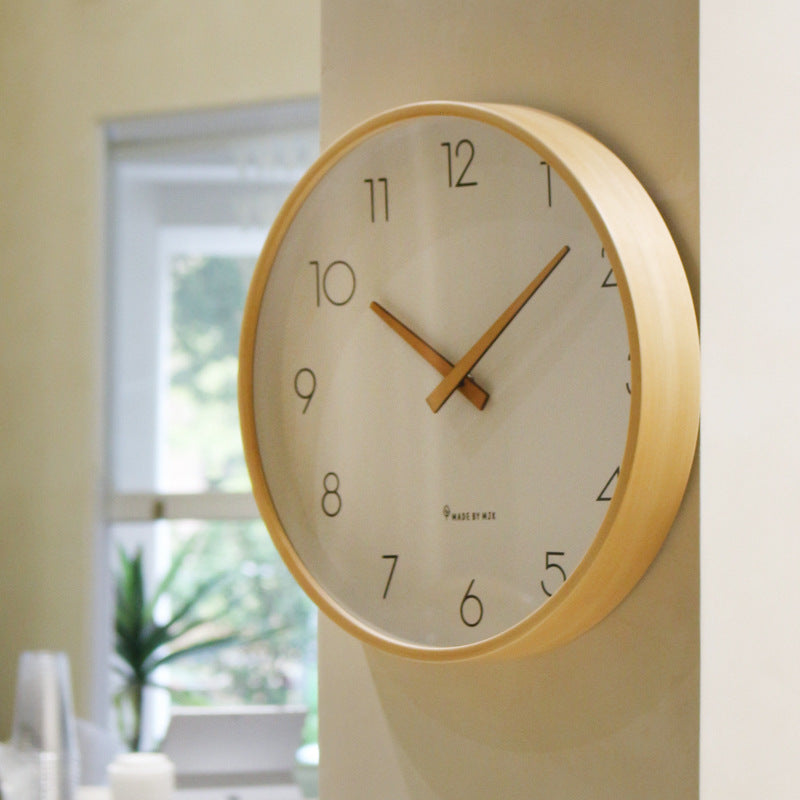 Orologio da muro in legno minimalista nordico