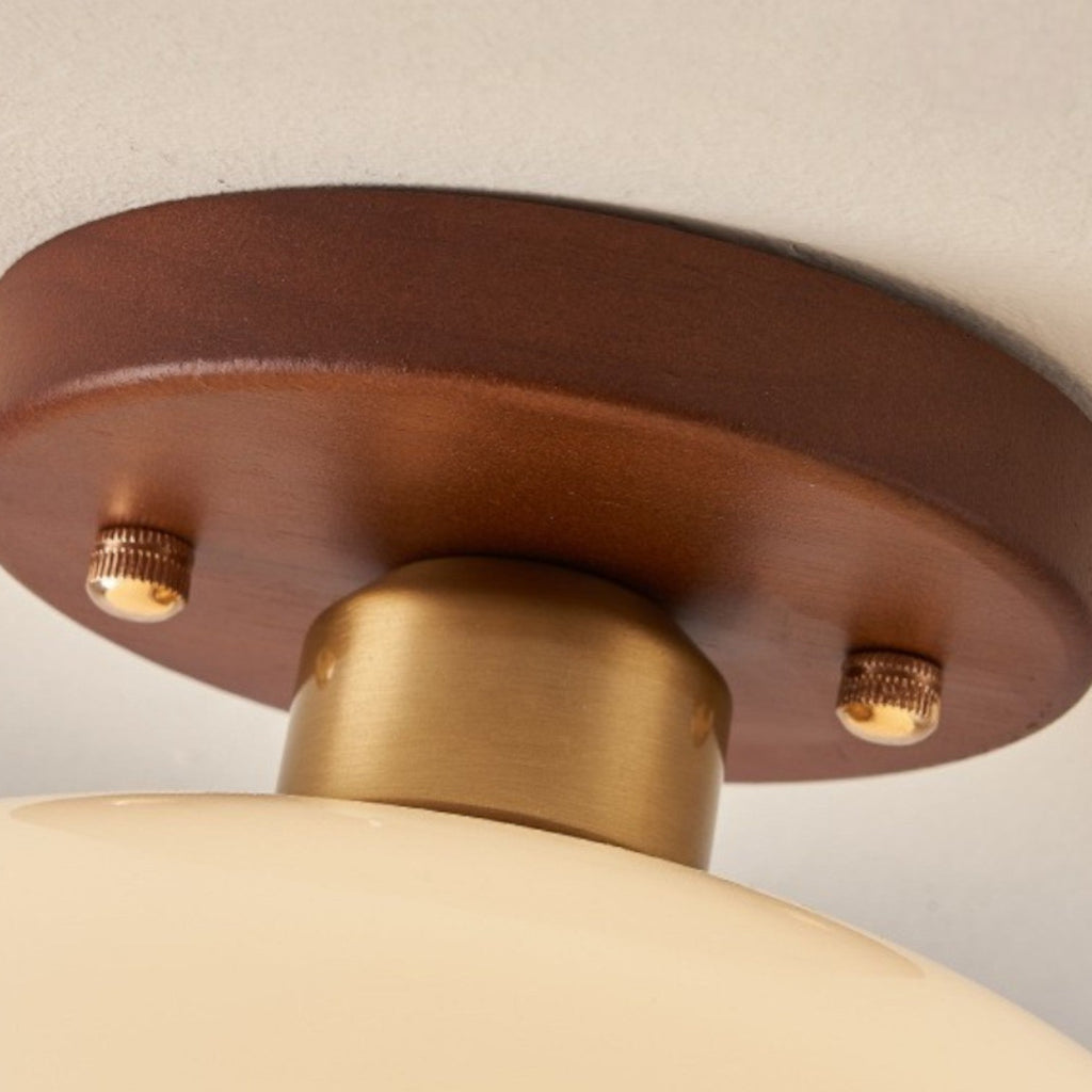 Lampada da soffitto Bauhaus Francese – Luce Calda e Accogliente con Dettaglio in Legno