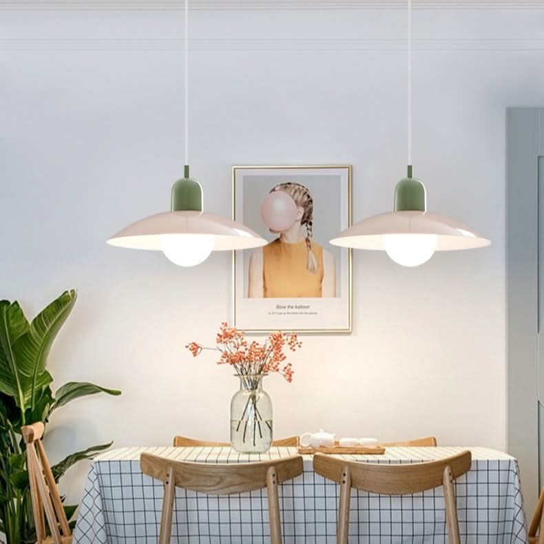 Lampada a Sospensione Modern Macaron Bauhaus – Ombra in Ferro