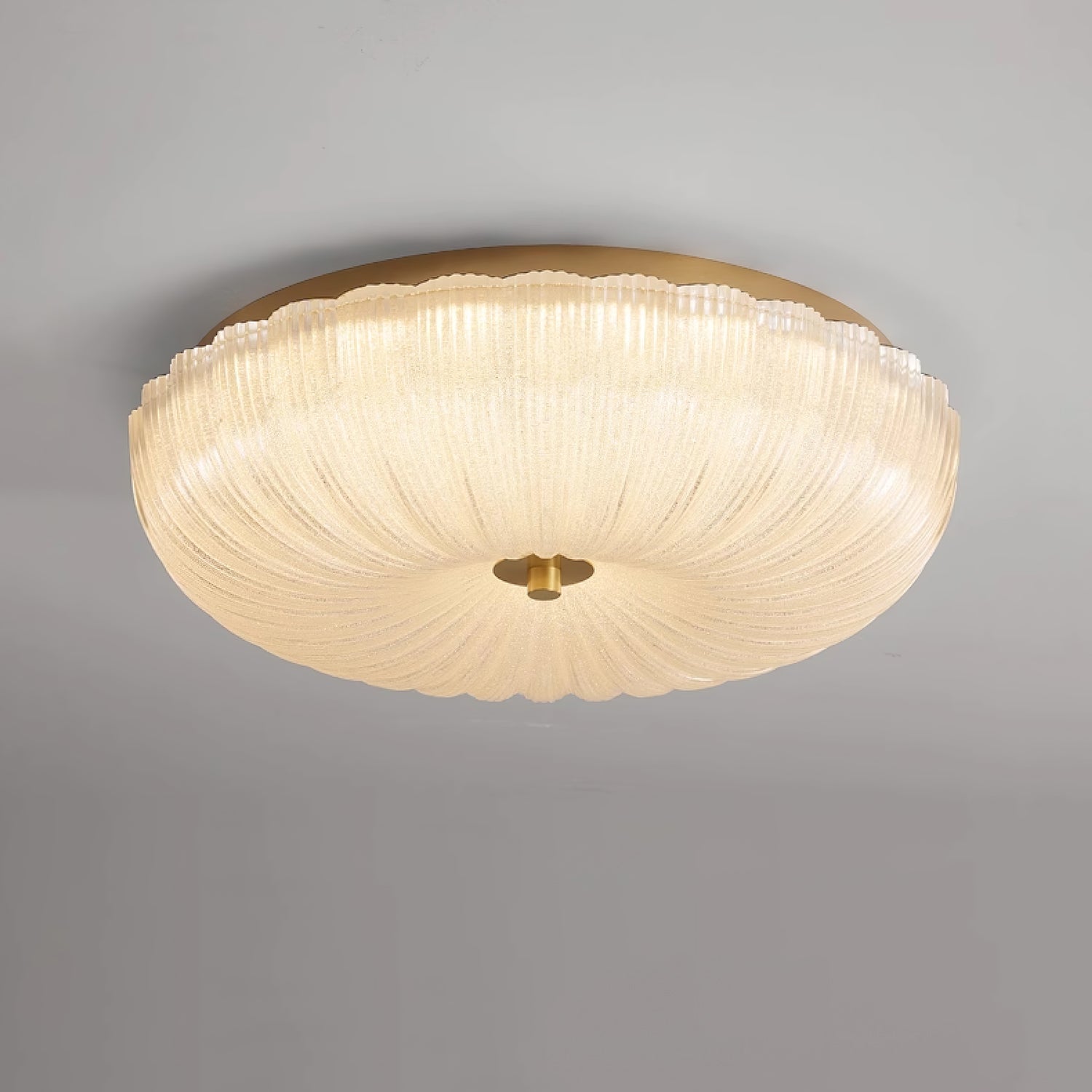 Velrixa | Lampada da soffitto in vetro di lusso moderna con LED a incasso e vetro testurizzato per soggiorno e sala da pranzo