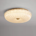 Velrixa | Lampada da soffitto in vetro di lusso moderna con LED a incasso e vetro testurizzato per soggiorno e sala da pranzo