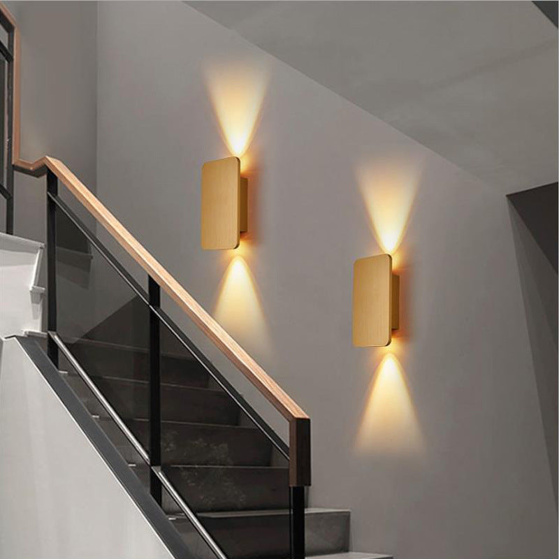 Florynne | Lampada da Parete LED Rettangolare Moderna in Finiture Metalliche Contemporanee