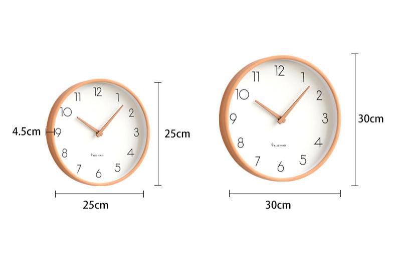 Orologio da muro in legno minimalista nordico
