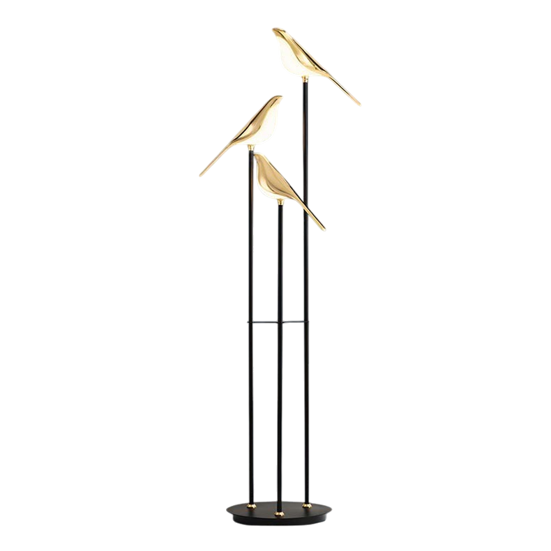 Lampada da Terra Scultorea a Forma di Uccello