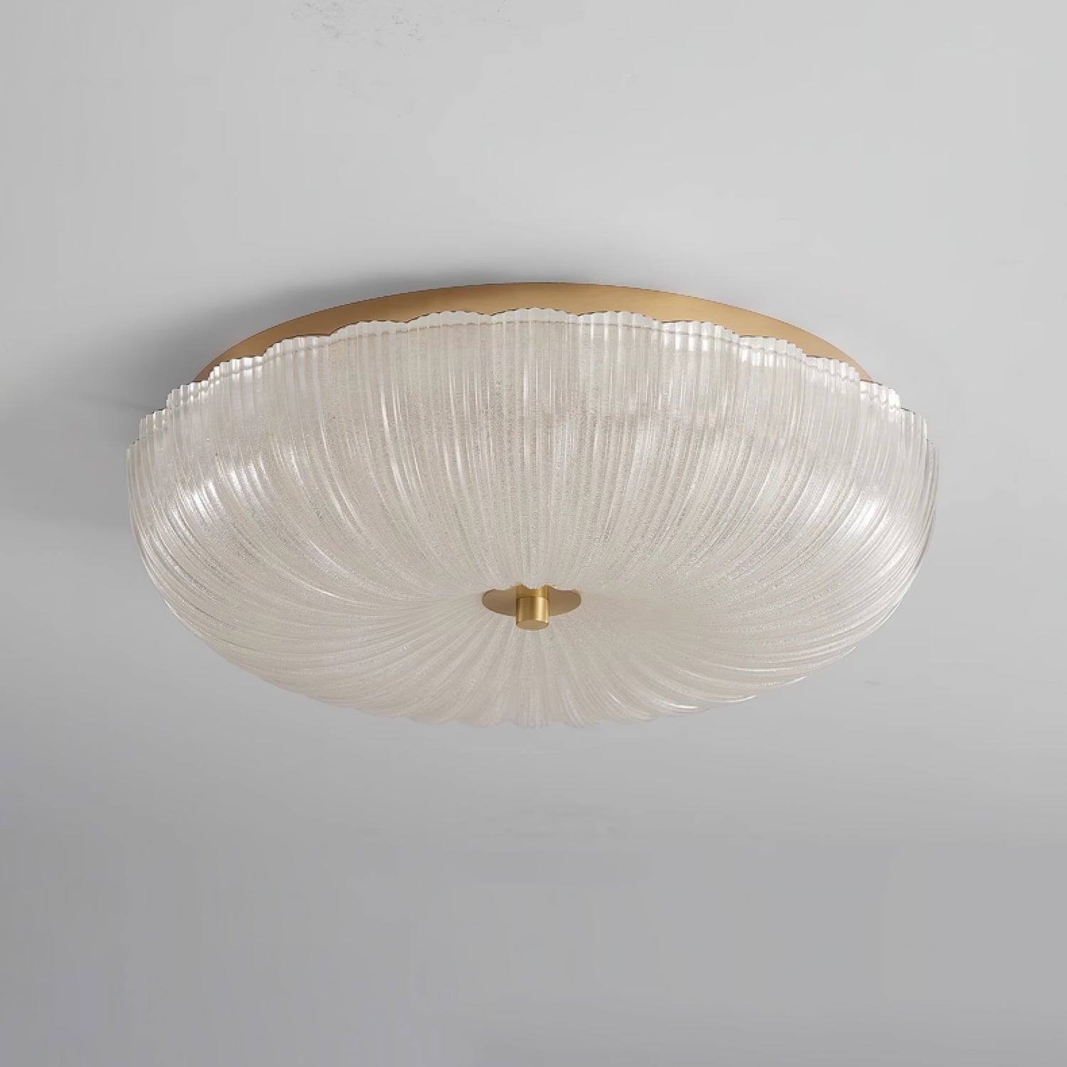 Velrixa | Lampada da soffitto in vetro di lusso moderna con LED a incasso e vetro testurizzato per soggiorno e sala da pranzo