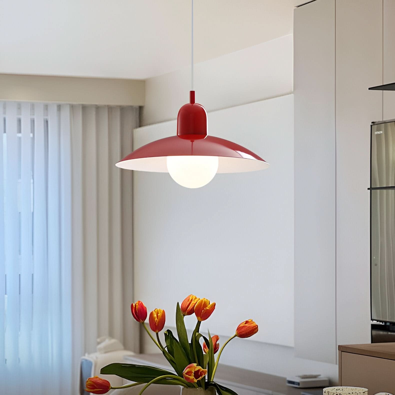 Lampada a Sospensione Modern Macaron Bauhaus – Ombra in Ferro