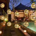 Luci da Giardino Solari a Stringa con Lanterne a Palla Decorate