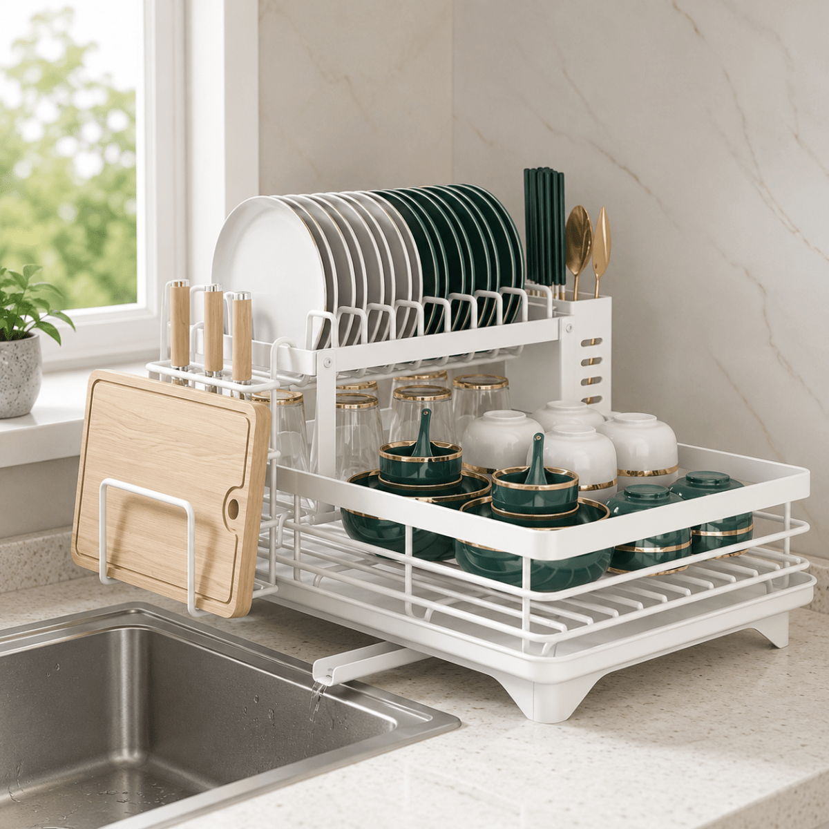 ORGADRAIN – Stendibiancheria Pieghevole per una Cucina Ordinata