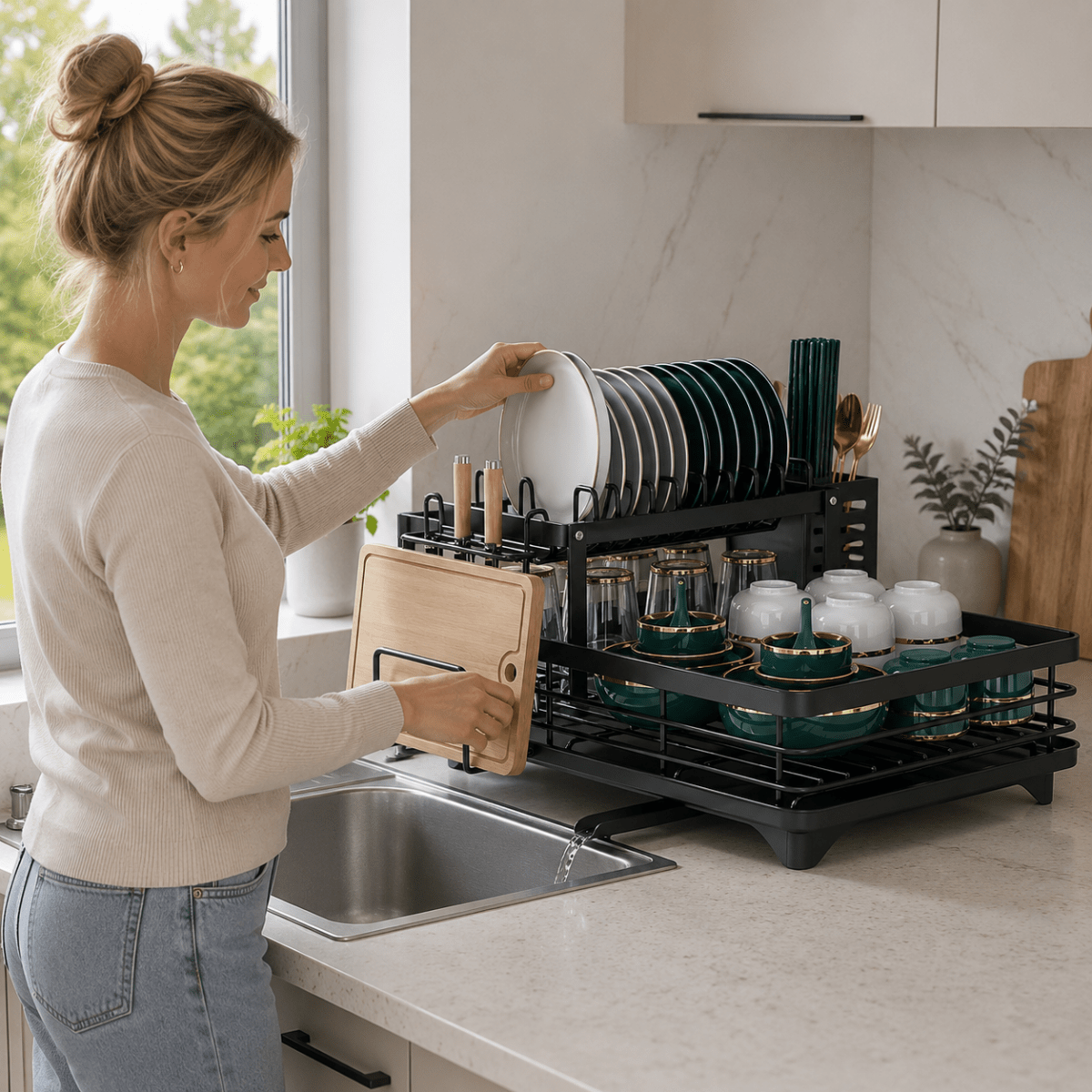 ORGADRAIN – Stendibiancheria Pieghevole per una Cucina Ordinata