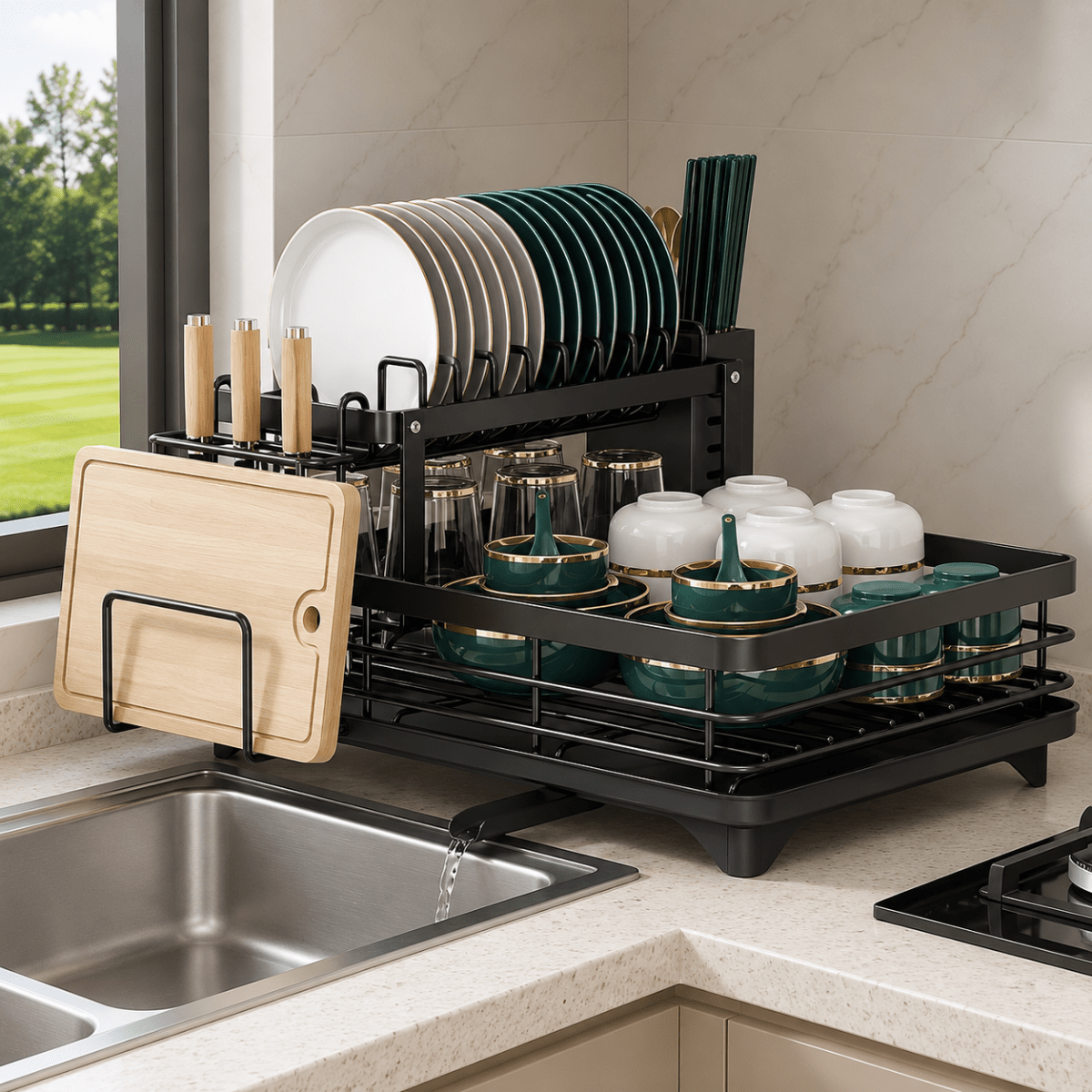 ORGADRAIN – Stendibiancheria Pieghevole per una Cucina Ordinata