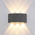 Avelira | Moderno Applique da Esterno LED Up Down in Alluminio Nero Sabbiato e Luce Calda 3000K
