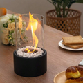 EternaFlame – Elegante lampada ad olio in vetro con telaio in metallo per un'illuminazione d'atmosfera senza tempo