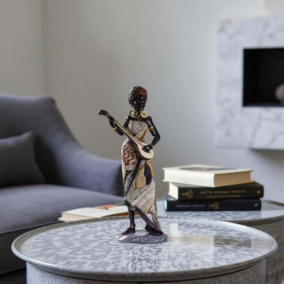 Set di Sculture Decorative di Musicisti Africani