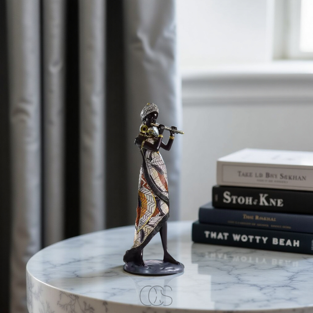 Set di Sculture Decorative di Musicisti Africani