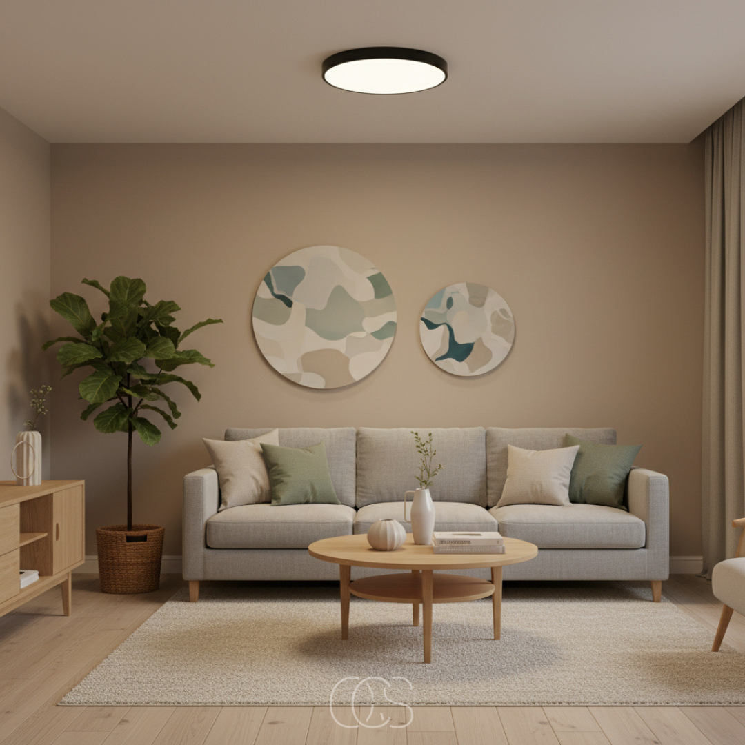 Lampada da soffitto LED Rotonda & Piatta – Design Moderno in Bianco o Nero