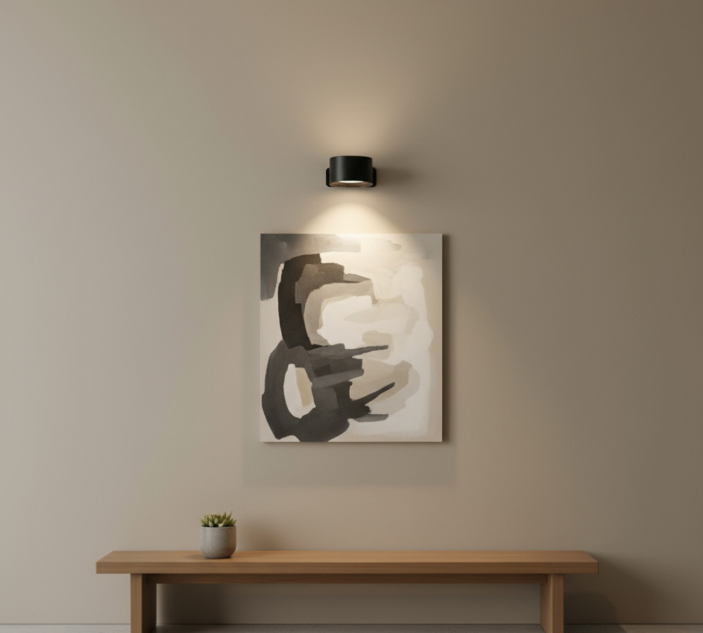 Lampada LED da Parete con Forma Rotonda Compatta